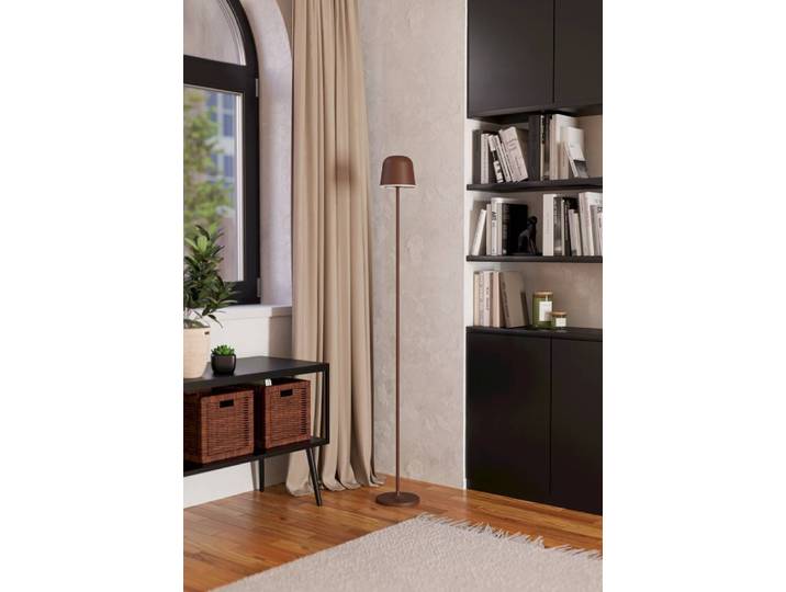 Lampadaire LED Mannera 16 x 140 x 16cm Marron/Marron rouille/Blanc Acier/Aluminium verni Polycarbonate LED Module LED