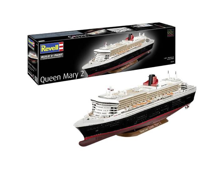 Revell® Modellbausatz Revell 05223 Queen Mary 2 Schiffsmodell Bausatz 1:400, (550-tlg)