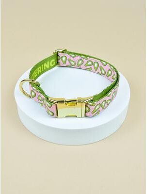 Uplifted Finds Designer Double Sided Printed Pet Collar With Gold Hardware a m