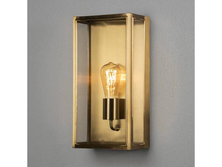 Wandlamp buiten Carpi, dimbaar, messing / goud, metaal, Modern, Wandlamp buiten