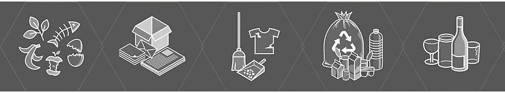 kaiserkraft Sixco-Piktogramme-Set, 5 Motive, silber