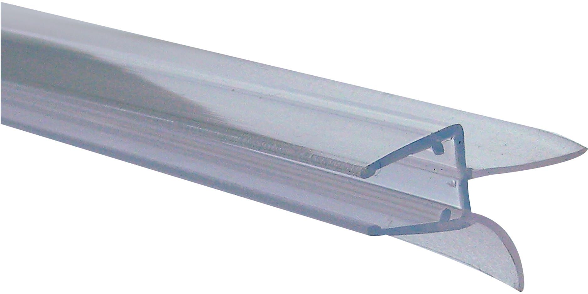 Tecnomat GUARNIZIONE GOCCIOLATOIO SOTTO VETRO CON DOPPIA ALETTA TRASPARENTE H 220 cm PER VETRO 6-8 mm