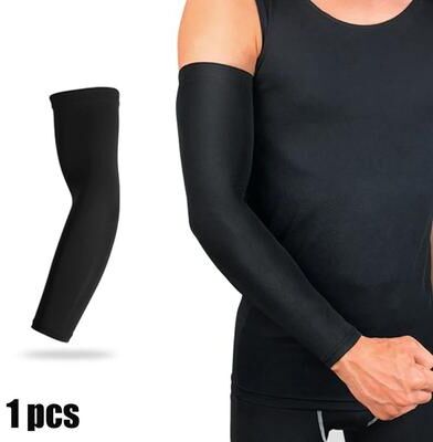 Uplift Essentials Unisex Cooling Sports Arm Sleeve & UV Sunscreen Band black xl