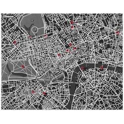 Pin City Wanddekoration London City schwarz