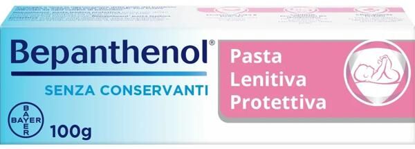 Bepanthenol Pasta Lenitiva Protettiva Con Pantenolo Per Prurito e Irritazione da Pannolino 100 g
