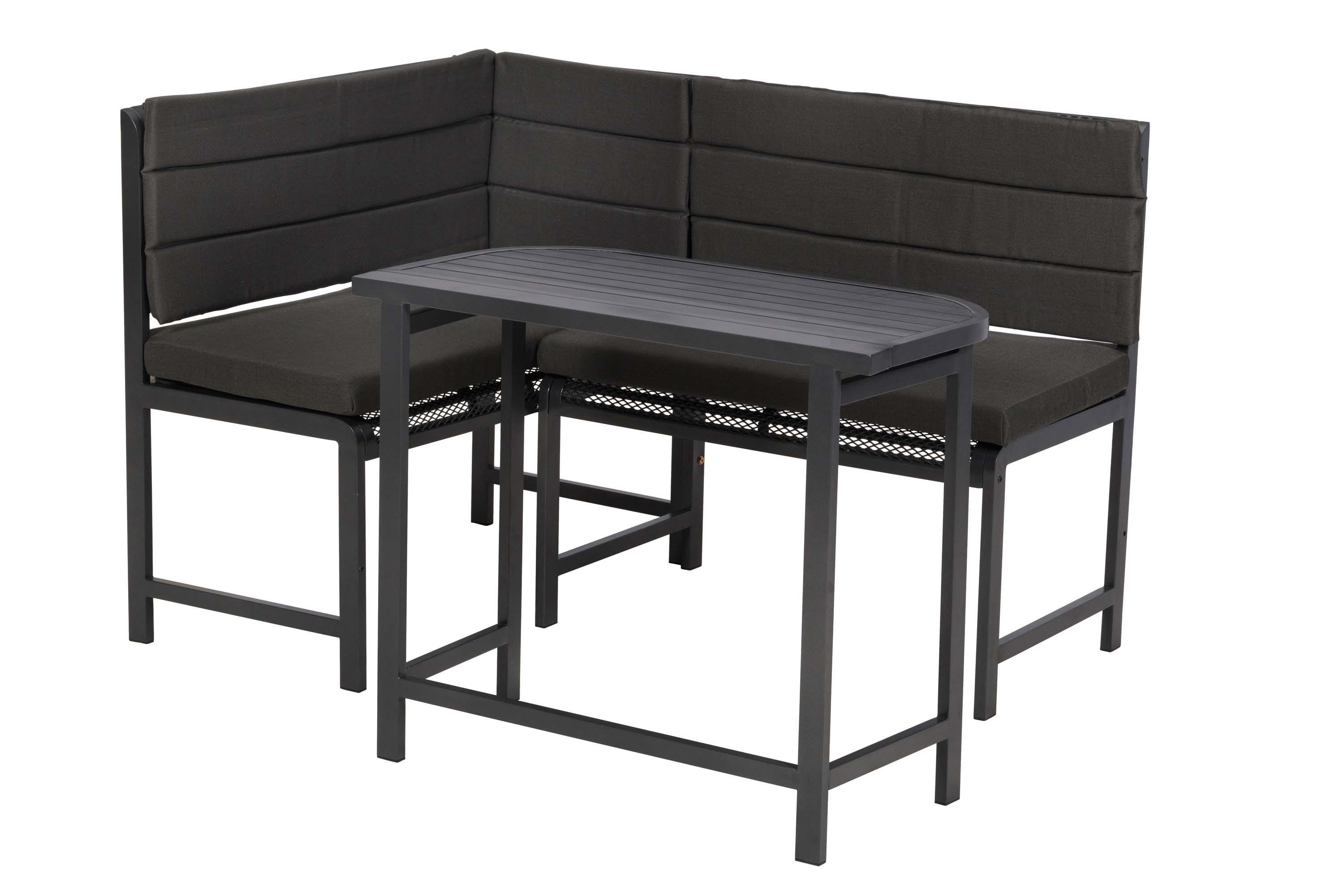 Merxx Eckbank Set Elos inkl. Auflagen, Eckbank, 1 Auflagen-Set, Klappentisch 90 x 50 cm- Aluminium