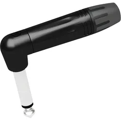 Seetronic Jack Plug 6.3 mm Mono - 90° Schwarzes Gehäuse - schwarze Endkappe
