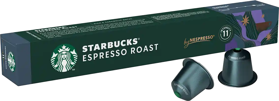 Starbucks®   Espresso Roast - 10 Capsules de café pour Nespresso® - Espresso - Compatible Nespresso®