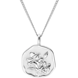 trendor 68000-05 Halskette mit Monatsblume Mai 925 Silber Rhodiniert, 40 cm