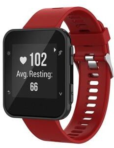 Everyday Crate Garmin Forerunner 35 30 Silicone Watch Band Adjustable Soft Replacement Strap red