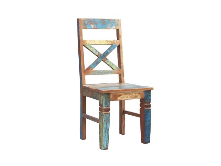 Stuhl 'Seaside', 2er-Set Massivholz Recycletes Holz Shabby Chic Indien Indisch
