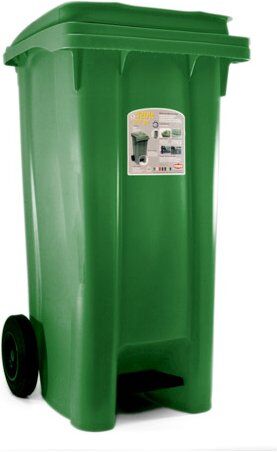 Bidone carellato Stefanplast 25701 URBAN ECO SYSTEM con pedale Verde