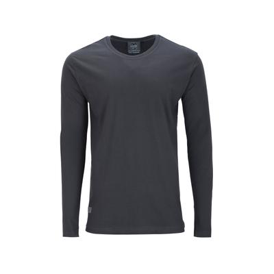 Langarmshirt AHORN SPORTSWEAR, Herren, Gr. XXL, grau, 100% Baumwolle, unifarben, normal, Shirts Langarmshirt, mit Rundhalsausschnitt
