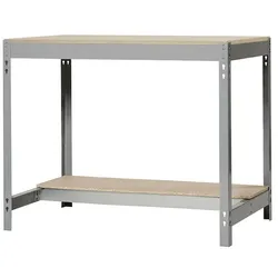SimonRack Arbeitstisch für Werkstatt, 1210x760 mm, Tragfähigkeit 600 kg, Grau - BT-0