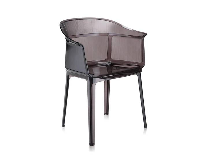 KARTELL fauteuil PAPYRUS (Fumé marron - Polycarbonate 2.0 recyclé)