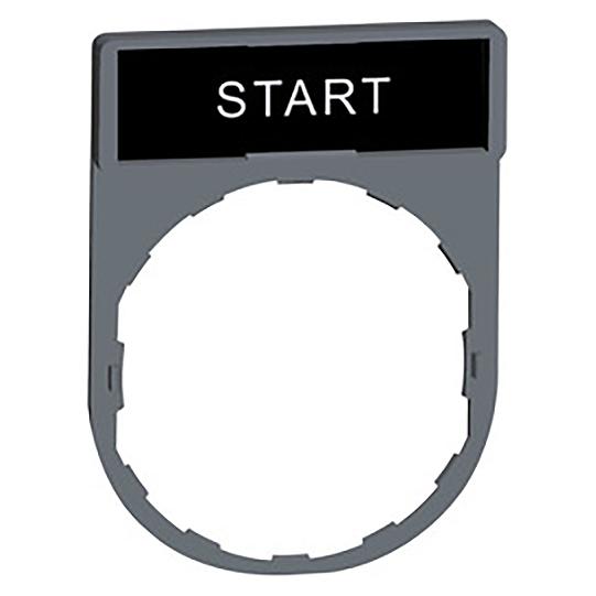 Schneider Electric Schildträger 30x40mm, mit Schild START, ZBY2303C0 (ZBY2303C0)