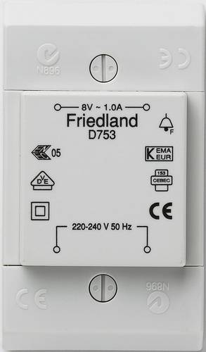 Honeywell Home D753 Klingel-Transformator 8 V/AC 1A