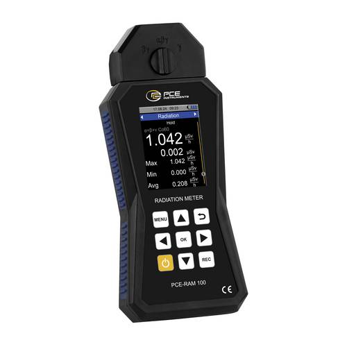 PCE Instruments Geigerzähler PCE-RAM 100 α-, β-, -Strahlung |Alarm optisch akustisch |cps|cpm|µSv|mrem |32GB Speicher