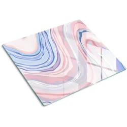 GLASPLATTE 60x52 cm Abstrakte Wellen