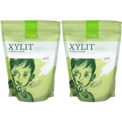 Xylit green Birkenzucker Pulver 2x 2x600 g