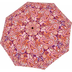 Magic Fiber Taschenschirm gemustert, rosa-orange