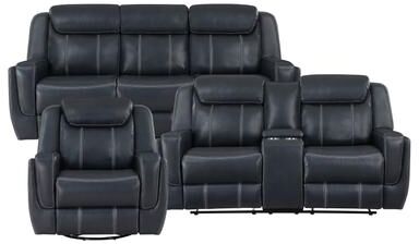 Fremont & Park Manuel 3-Piece Manual Reclining Living Room Sofa Set