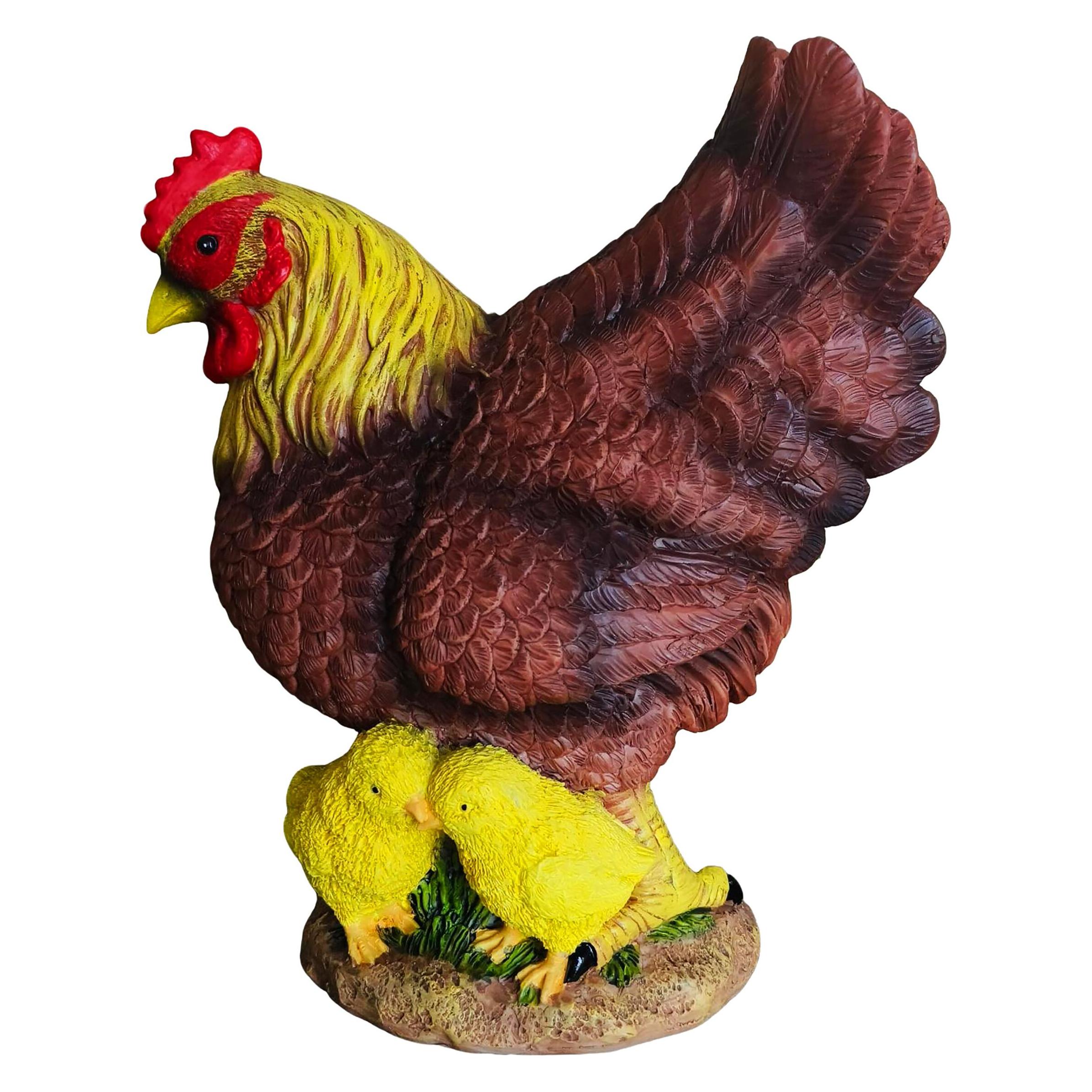 Relaxdays Gartenfigur Huhn (4052025829544)
