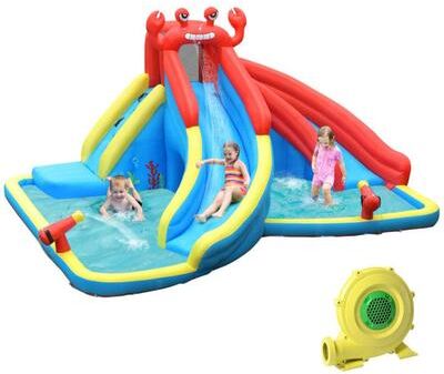 Costway Inflatable Water Slide Bounce House with Water Cannon and 950W Blower