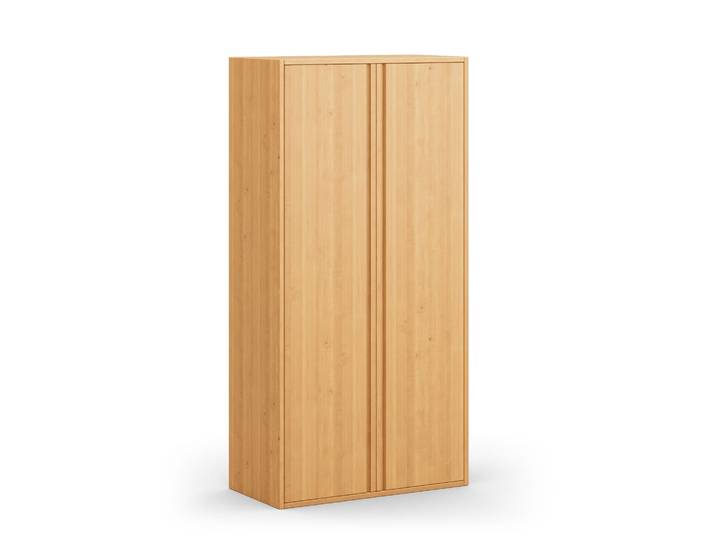 Naturwohnen Regal breit mit Tür aus Massivholz Erle Maße: H160xB80xT40cm Laura veredelt mit bioola® nature 100% Bio & Vegan