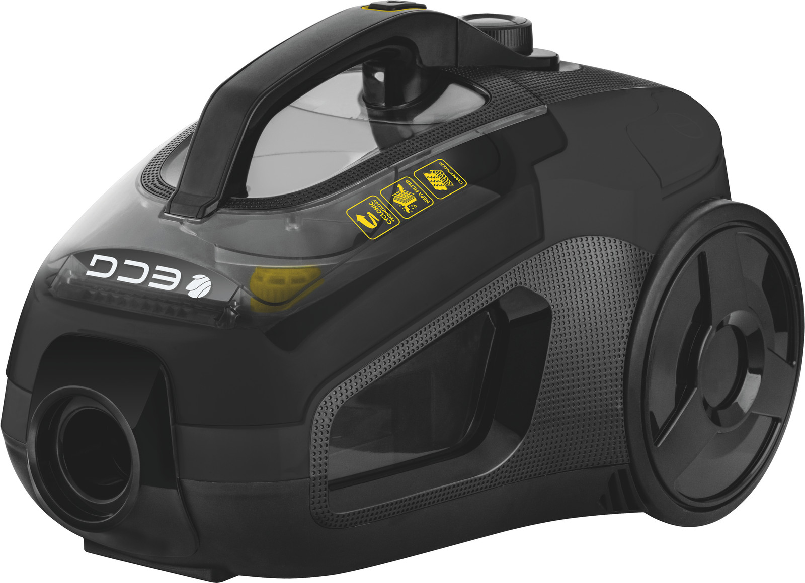 ECG VP BS6120 Dieren Stofzuiger zonder zak met vermogensregeling en turbo pet-borstel, 2,5 liter