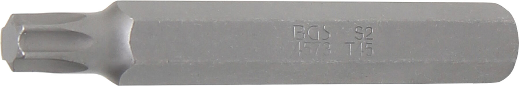BGS Bit Länge 75 mm Antrieb Außensechskant 10 mm T-Profil (für TX) T45 ; BGS technic (4573)