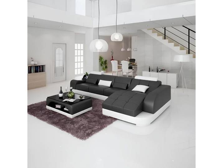 Xlmoebel Ecksofa Elegantes L-förmiges Ledersofa mit hochwertiger Polsterung, Hergestellt in Europa