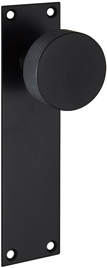 LPD Doors Zermatt Internal Knob on Backplate Handle Pack Matt Black 18cm H X 4.5cm W