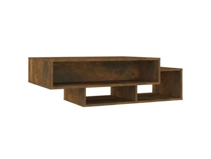 Couchtisch Smoke Eiche 105x55x32cm Kiefer Massivholz Rustikal Optik Wohnzimmer Einfache Maserung Stilvolle Farbe