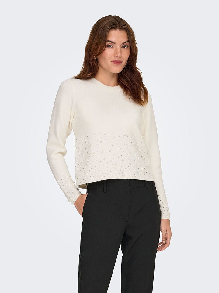 JDY Pullover "Pearl" in Creme - XS