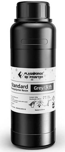 Flashforge 3d-Print Resin, 0,5 Kg., Grå