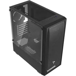 Savio Noctis Flow Cube Schwarz (ATX, mATX, Mini-ITX), PC Gehäuse, Schwarz