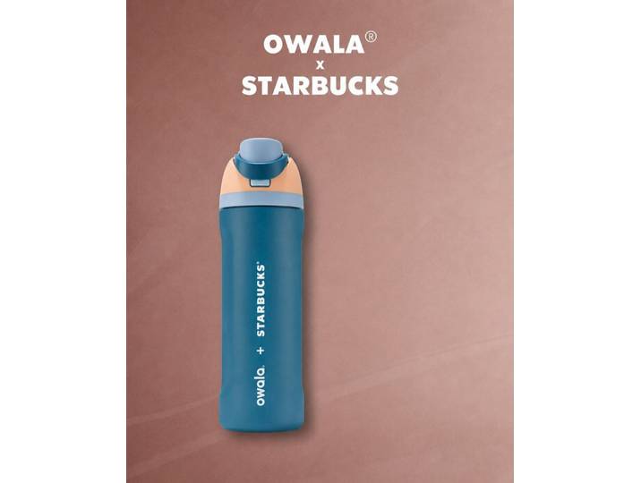 Starbucks Frühstücks-Geschirrset Limited Edition:Starbucks+Owala FreeSip Isolierflasche 710ml darkblue