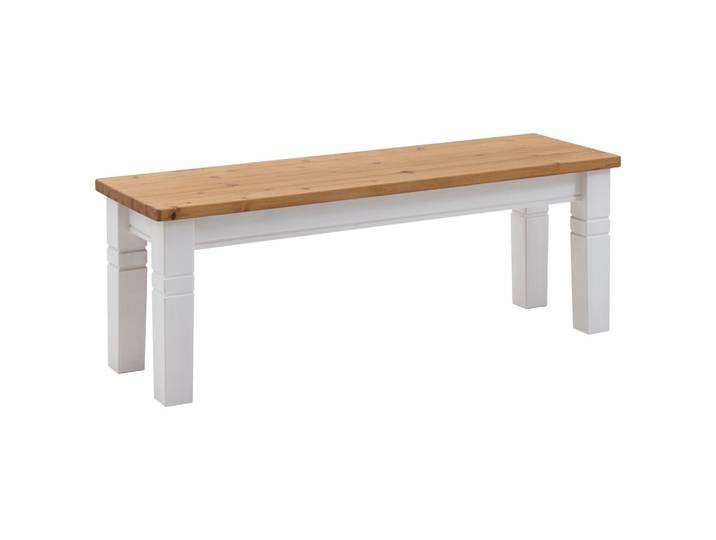 Boxxx Sitzbank, Weiß, Laugenfarbig, Holz, Kiefer, massiv, 130x46x40 cm, Holzmöbel, Sitzgelegenheiten Holz, Holzbänke