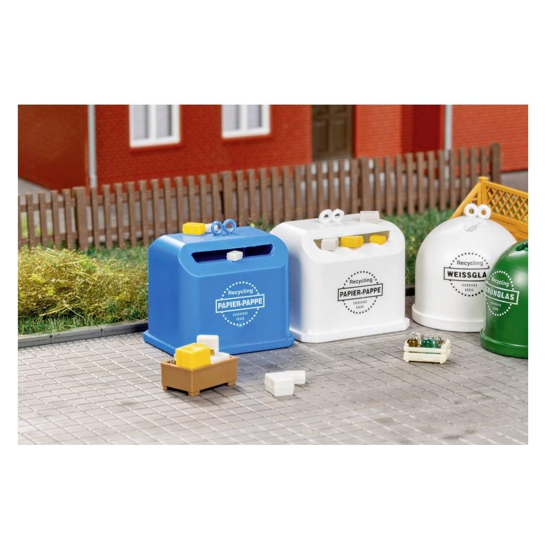 Auhagen Recycling-Container mit Zubehör H0 (41695)