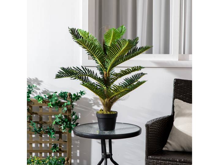HOMCOM Palmier Artificiel 85cm Pot Inclus