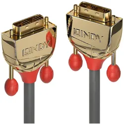 Lindy 36217 DVI-Kabel 20 m DVI-D Gold, Grau
