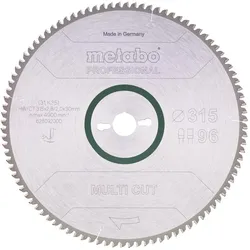 Metabo Sägeblatt multi cut - professional FZ / TZ 315x2,8/2,0x30, Z96 FZ/TZ , 5°neg - 628092000