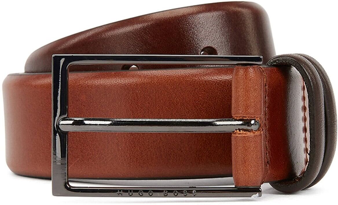 Hüftgürtel BOSS "Gürtel Carmello", Herren, Gr. 105, braun, Obermaterial: 100% Rindsleder Leather cow., Gürtel Hüftgürtel