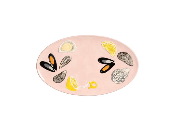 & klevering - Plat de service Marin - Rose - Dolomite