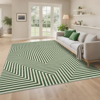 Garvee Washable Geometric Labyrinth Area Rug