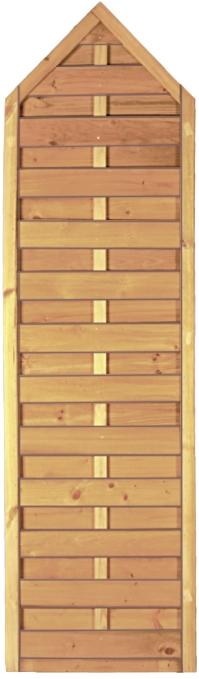 TETZNERJENT Gotik-Massiv 60 x 210/180 cm spitz, Rahmen 45/45mm kdi grün 08436018