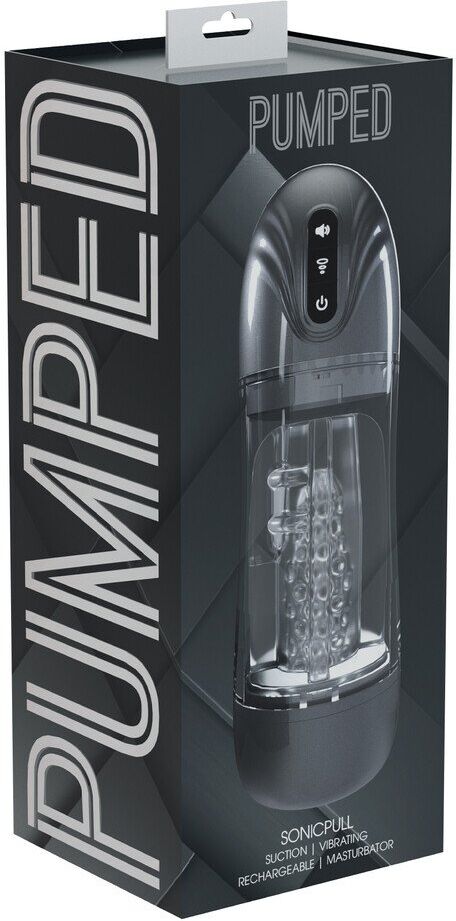Pumped SonicPull - Suction and Vibration Masturbator Pump - Multimedia Enhanced - Gun Metal