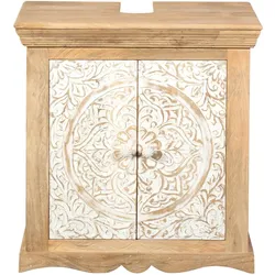 die Faktorei »Indira Laya« Waschbeckenunterschrank I 65x68x40 cm / massives Mangoholz