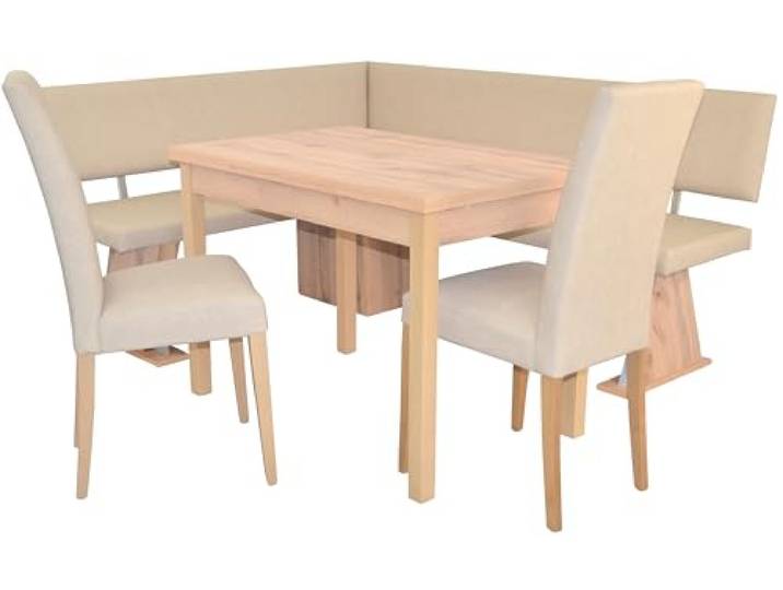 moebel direkt online 4tlg. Eckbankgruppe Schenkelmaß 150x182 cm Eckbank kurzer Schenkel Links, beige